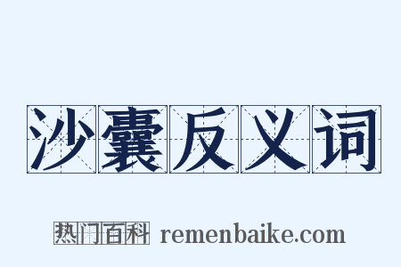 沙囊反义词是什么意思的图片